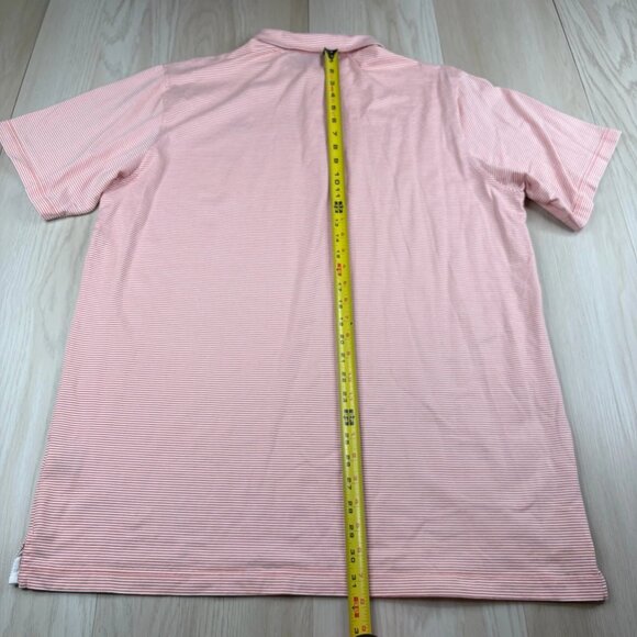 Clubhouse Collection Mens Pink Striped Print Performance Golf Polo Shirts Sz XL - Picture 11 of 12